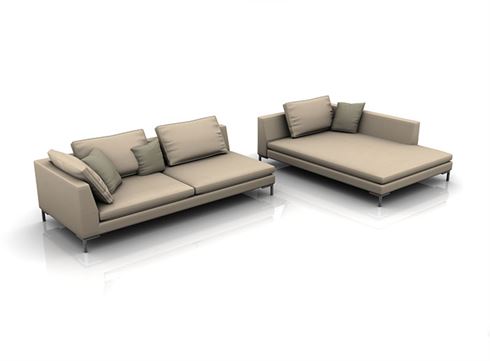 Upholstered Sectional L Shaped