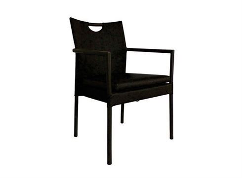 Upholstered Sling Open Arm Dining Chair