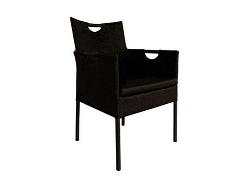 Upholstered Sling Full Arm Dining Chair